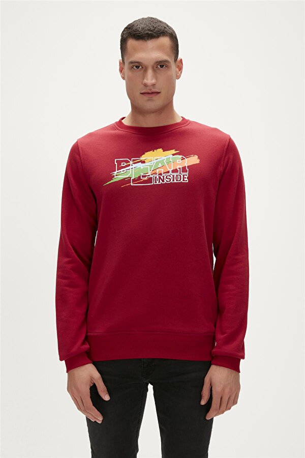 Bad Bear Crayon Crewneck Maroon Erkek Sweatshirt
