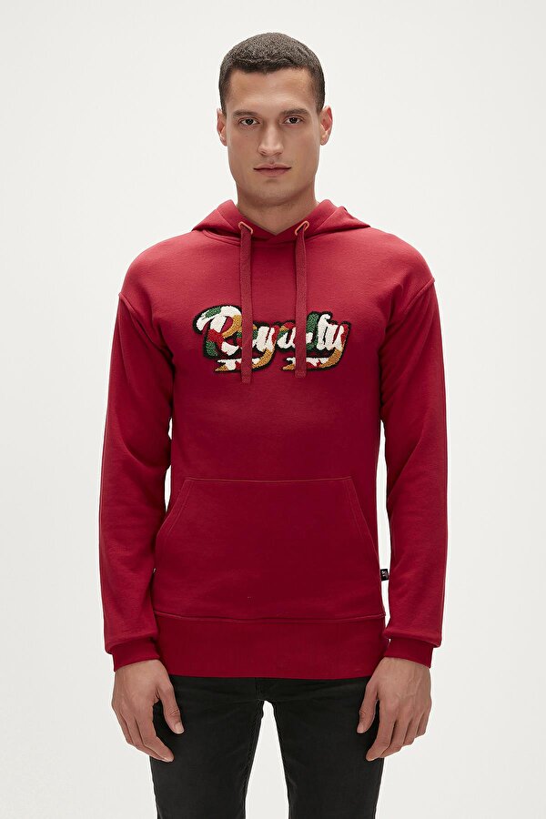 Bad Bear Royalty Hoodie Maroon Bordo Kapüşonlu Erkek Sweatshirt