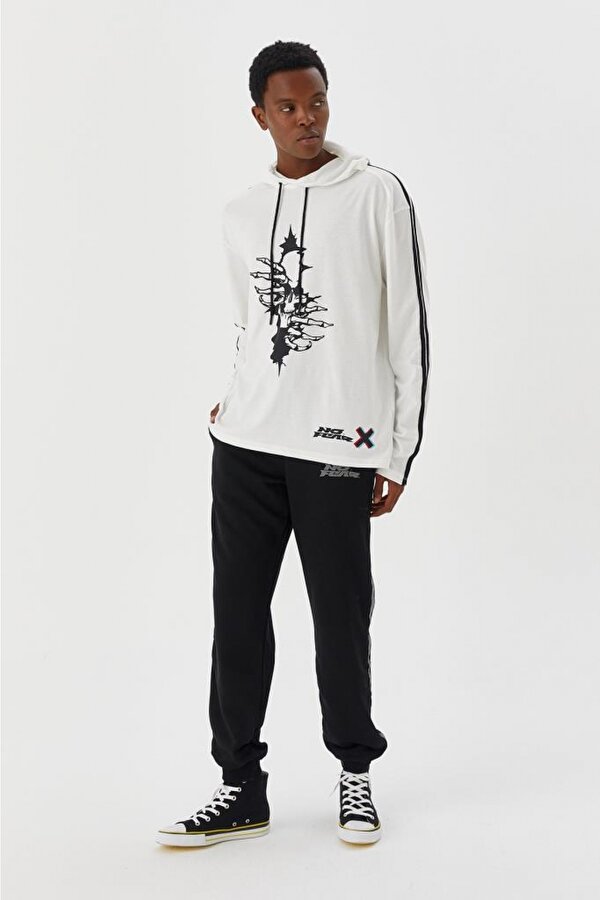 No Fear Erkek T-shirt Uzun Kollu Beyaz M500231