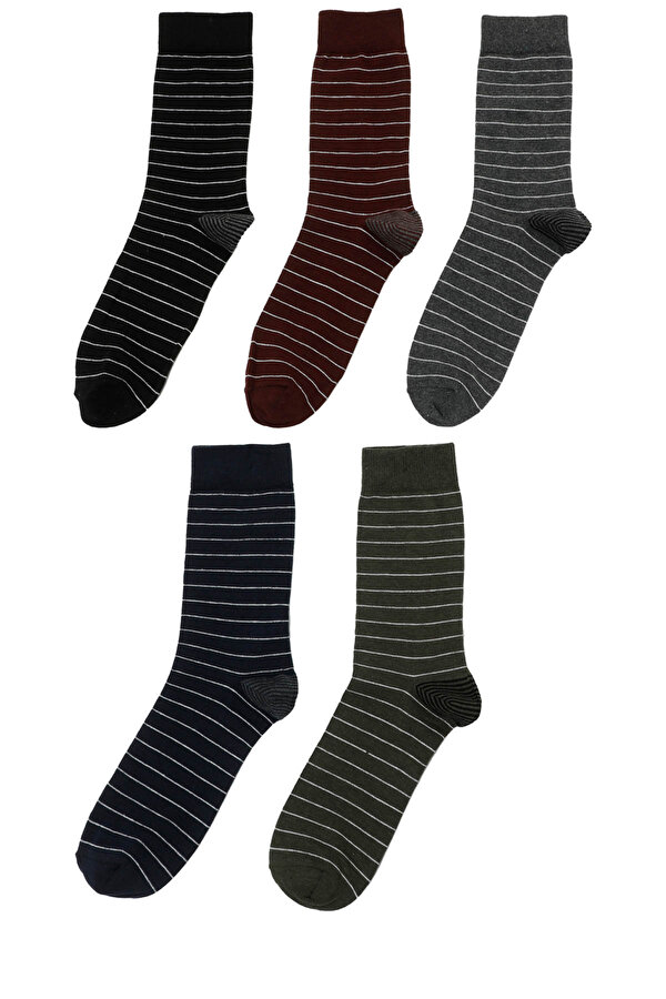 Polaris MEKIK 5 LI SKT-M 3PR Çok Renkli Erkek Soket Çorap