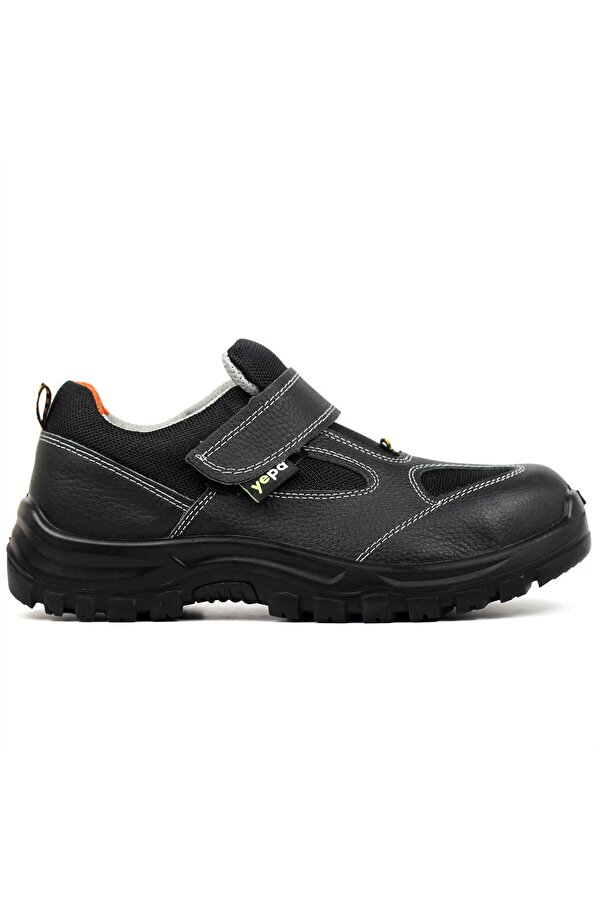 Yepa Hava Alan Yazlık Hakiki Deri Çelik Burunlu Çok Amaçlı İş Güvenliği Ayakkabısı Siyah