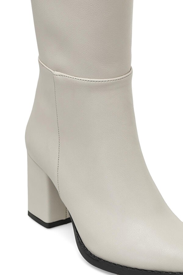 Butigo YOKO 3PR Bej Kadın Topuklu Çizme