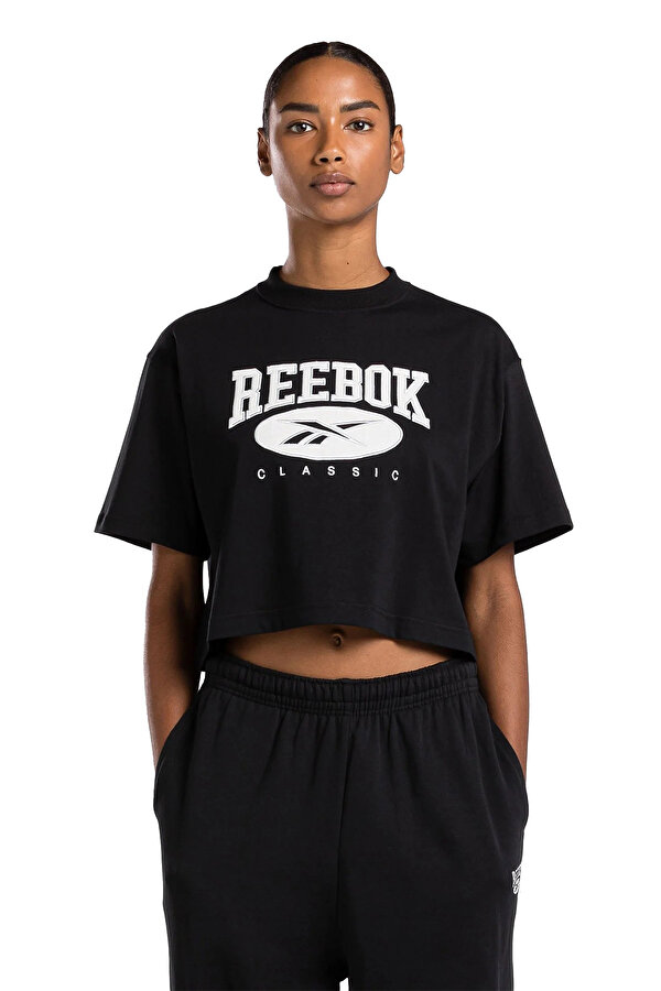 Reebok CLASSICS BIG LOGO Siyah Kadın Kısa Kol T-Shirt