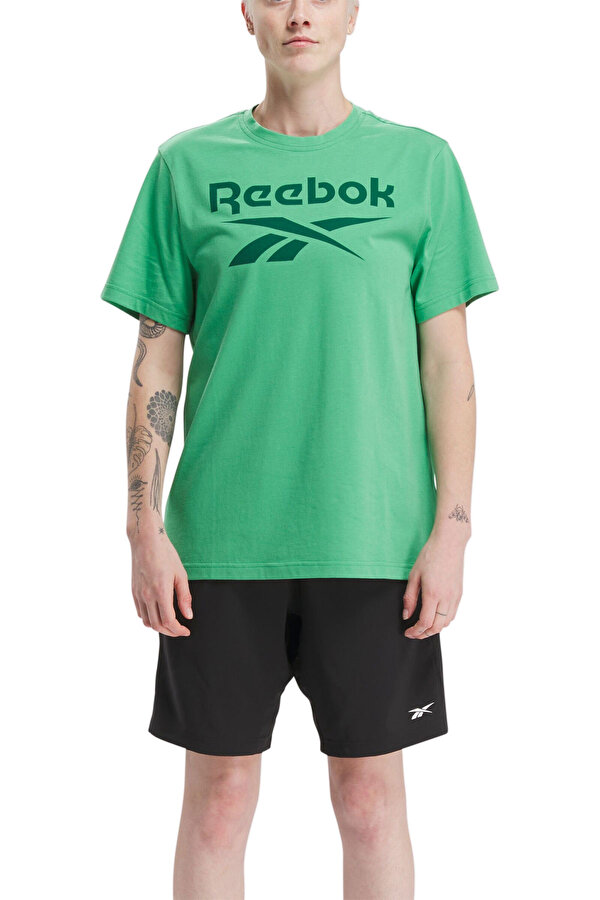 Reebok IDENTITY BIG LOGO Yeşil Erkek Kısa Kol T-Shirt