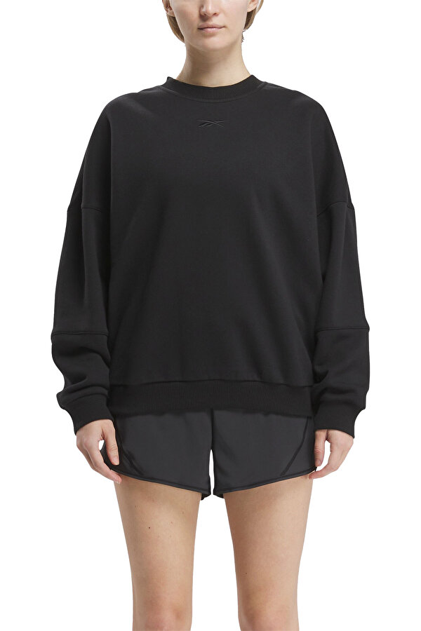 Reebok LUX OVERSIZED CREW BLACK Woman Sweatshirt