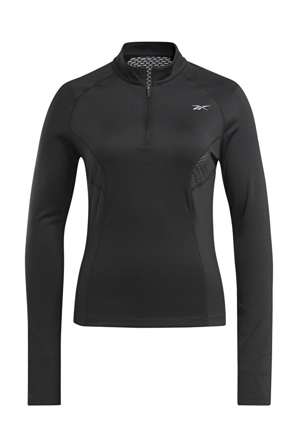 Reebok Running 1/4 Zip Черный Женщина Джемпер