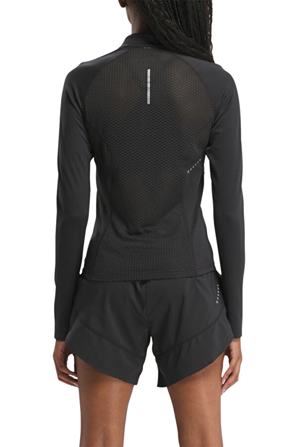Reebok Running 1/4 Zip Черный Женщина Джемпер