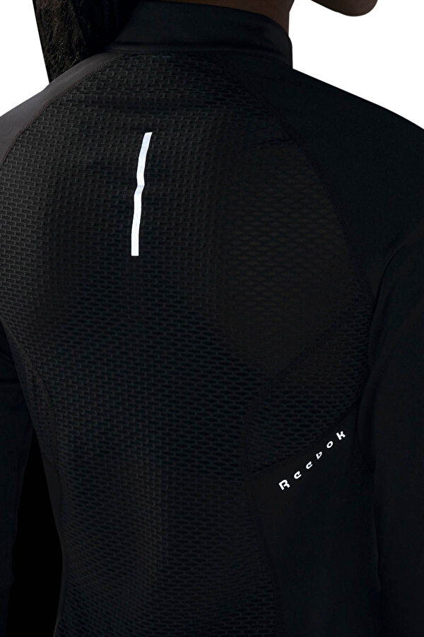 Reebok Running 1/4 Zip Черный Женщина Джемпер