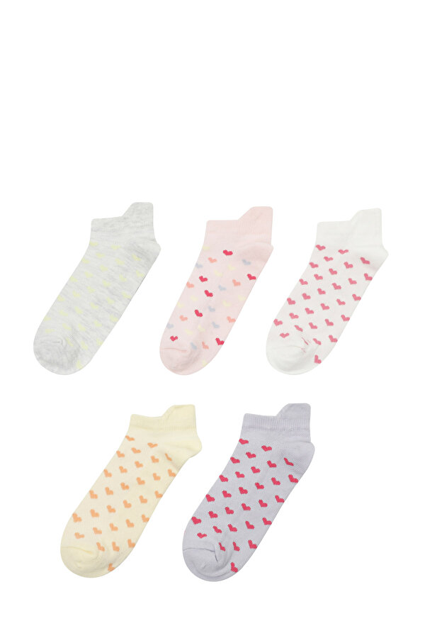 Polaris MINIHEARTS 5 LI PTK-G 4FX Multicolor Girl 5 Pack Bootie Socks