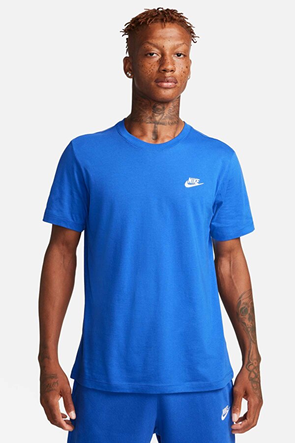Nike M NSW CLUB TEE Mavi Erkek Kısa Kol T-Shirt