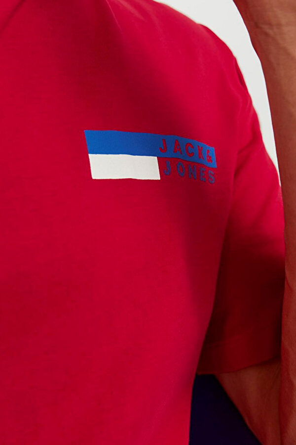 Jack & Jones JJECORP LOGO TEE PLAY SS Kırmızı Erkek Kısa Kol T-Shirt