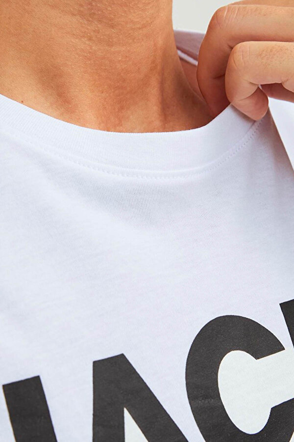 Jack & Jones JJECORP LOGO TEE SS O-NEC Beyaz Erkek Kısa Kol T-Shirt