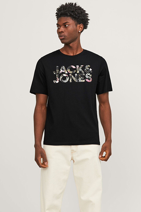 Jack & Jones JJEJEFF CORP LOGO TEE SS Siyah Erkek Kısa Kol T-Shirt