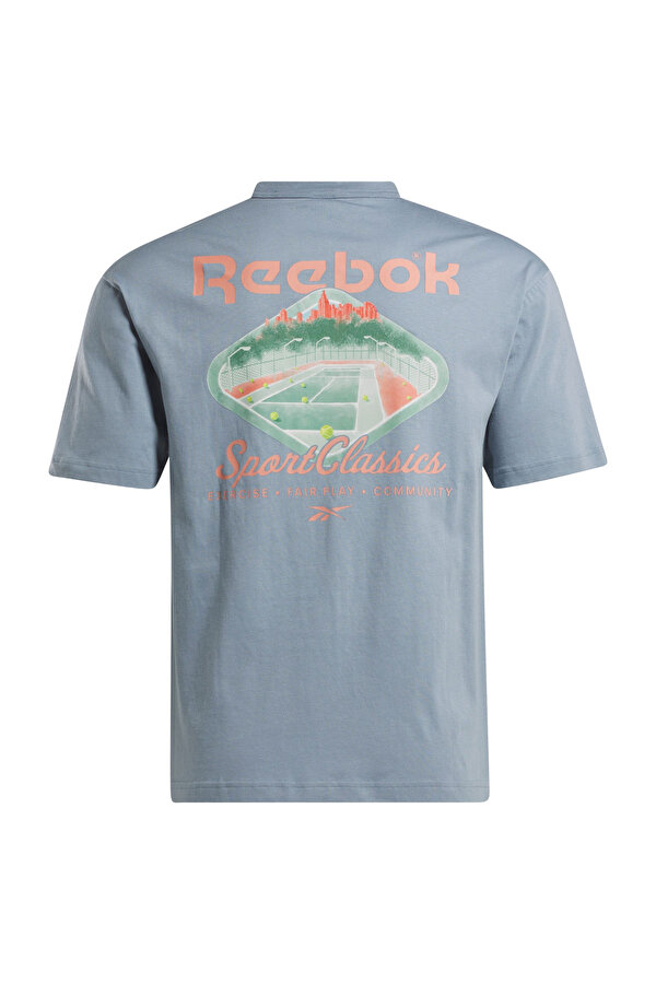 Reebok Cl Court Sport Tee Голубой 005 Взрослый, Унисекс Футболка