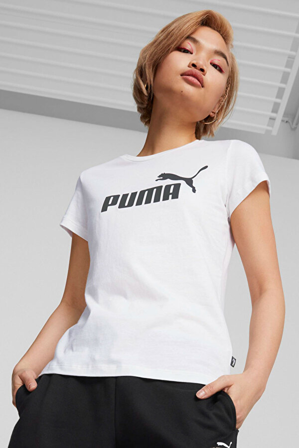 Puma ESS Logo Tee Beyaz Kadın Kısa Kol T-Shirt