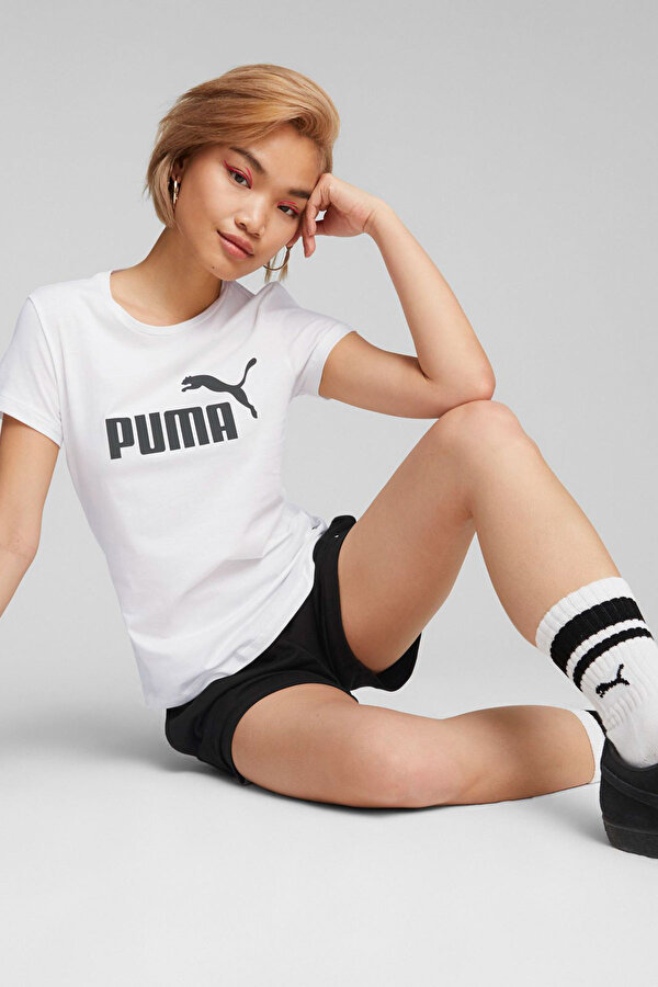 Puma ESS Logo Tee Beyaz Kadın Kısa Kol T-Shirt