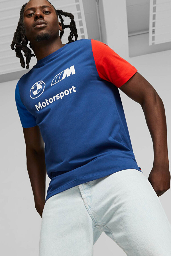 Puma BMW MMS ESS Logo Tee Mavi Erkek Kısa Kol T-Shirt