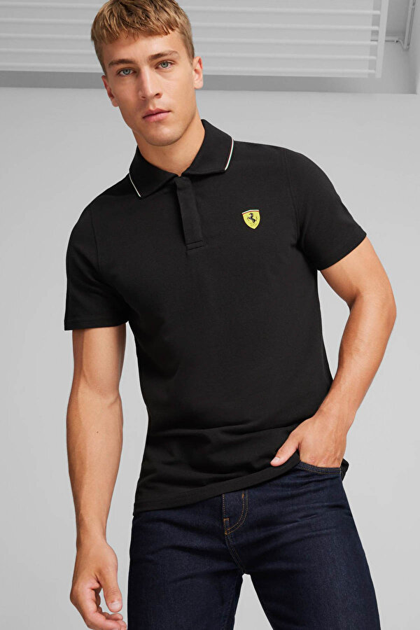 Puma Ferrari Race Polo Черный Мужчина Футболка