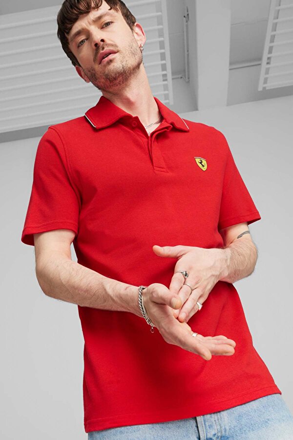 Puma Ferrari Race Polo Kırmızı Erkek Kısa Kol T-Shirt