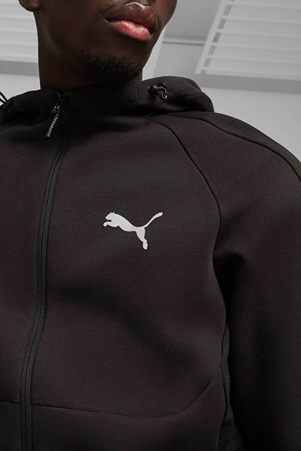Puma EVOSTRIPE Full-Zip Hoodie BLACK Man 060