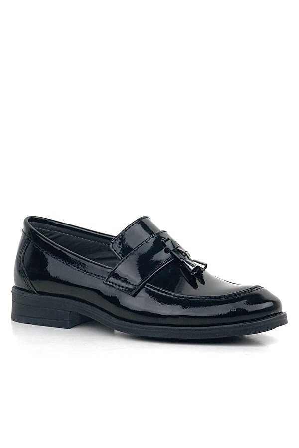 Rakerplus Loafer Siyah Rugan Erkek Klasik Çocuk Ayakkabı