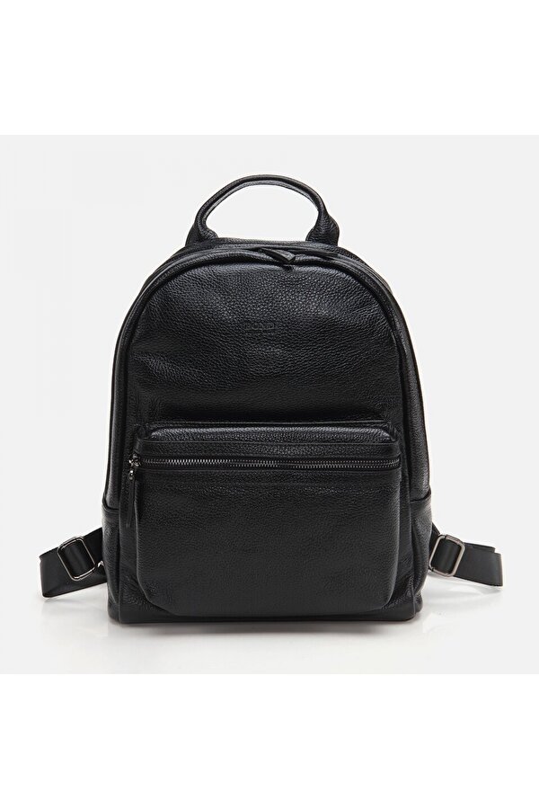 Hotiç Hakiki Deri Siyah Erkek Sırt Çantası