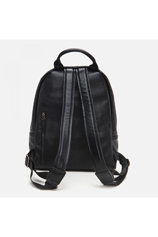 Hotiç Hakiki Deri Siyah Erkek Sırt Çantası