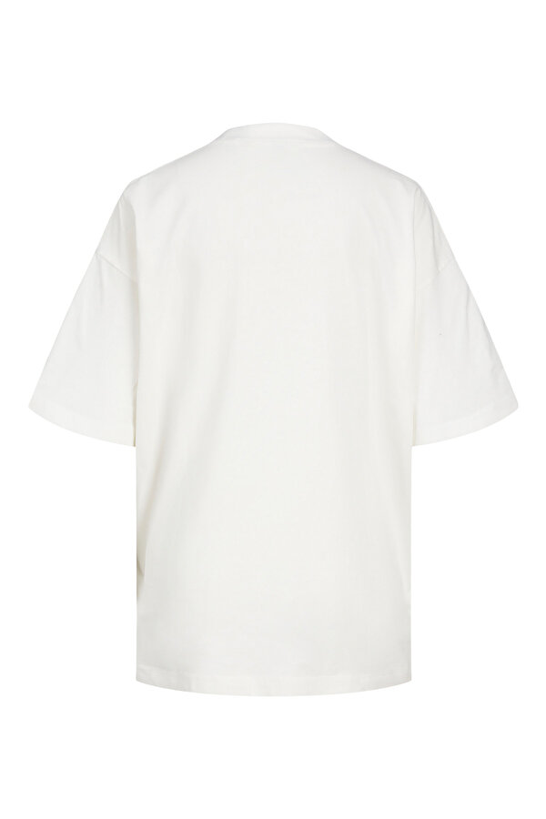 Jjxx JXVALERIA OVS SS TEE JRS Ekru Kadın Kısa Kol T-Shirt
