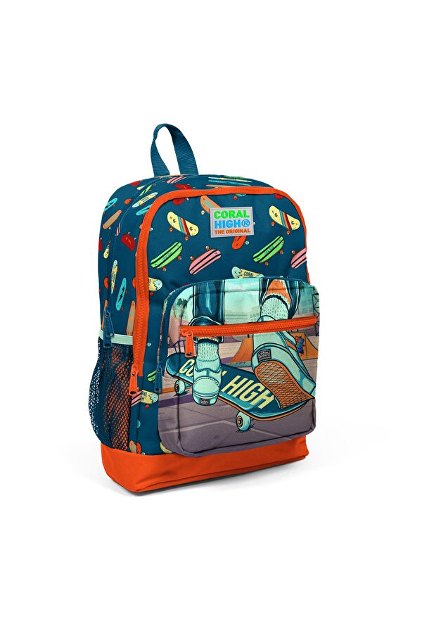 Coral High Kids Dört Bölmeli Su Yeşili Neon Mercan İlkokul Çantası 23713
