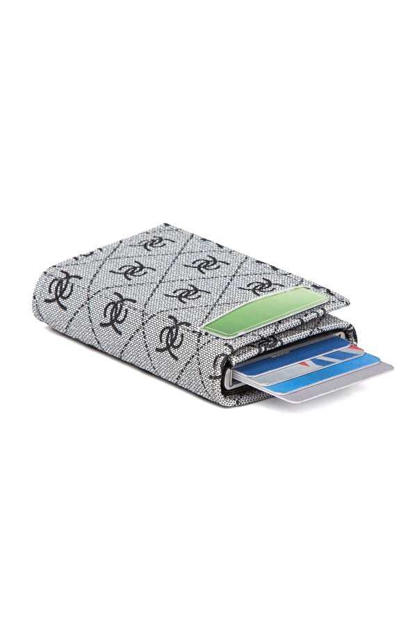 Adelina Bags Kadın Desenli El Ve Omuz Çantası ve Mekanizmalı Cüzdan Seti