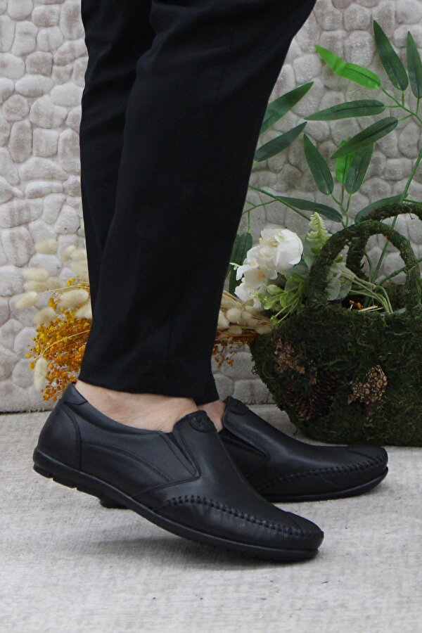 Mehmet Mete 42580 Siyah İç Ve Dış Hakiki Deri Rahat Yumuşak Erkek Ayakkabı