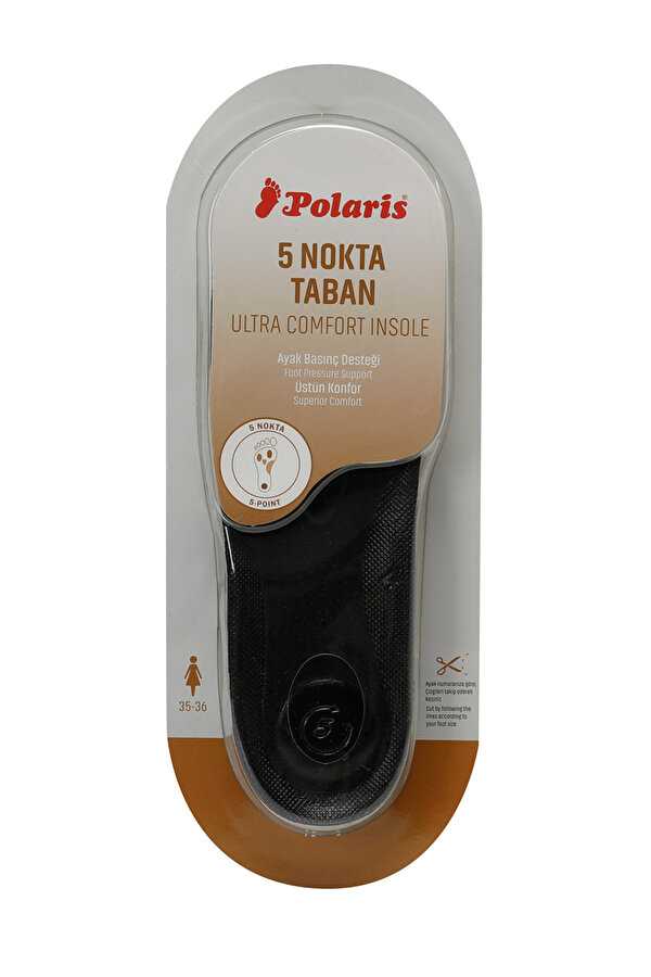 Polaris T-5 NOKTA TABAN-W 2PR Siyah Kadın Tabanlık