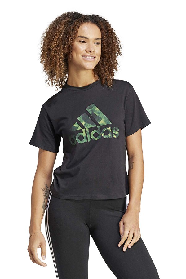 adidas W AOP TEE Siyah Kadın Kısa Kol T-Shirt