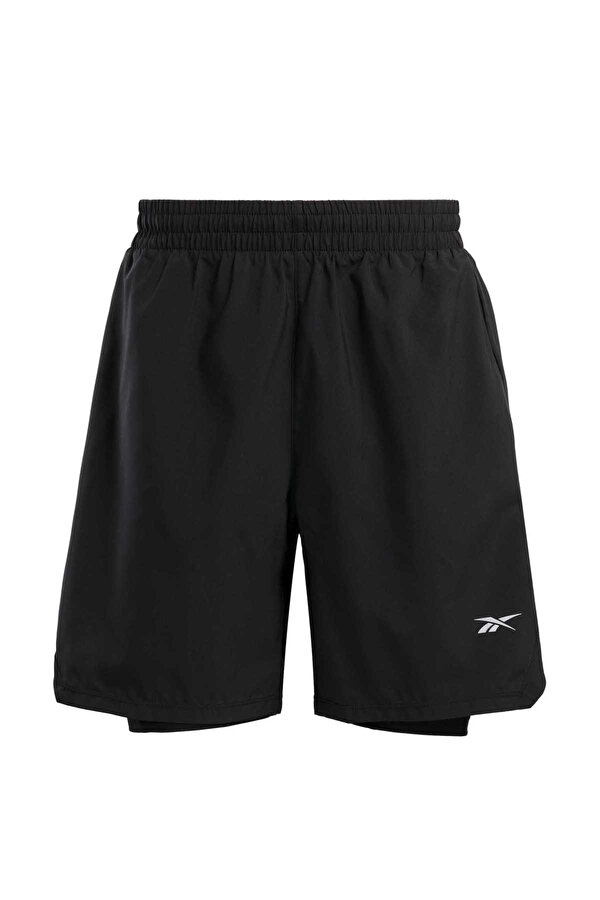 Reebok Running 2-1 Short Черный Мужчина Шорты