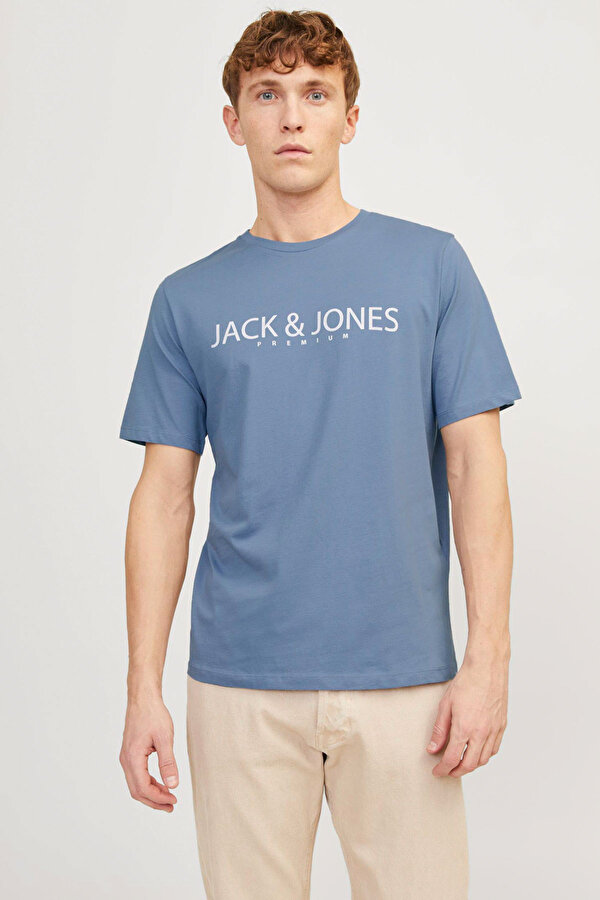 Jack & Jones JPRBLAJACK SS TEE CREW NE Antrasit Erkek Kısa Kol T-Shirt