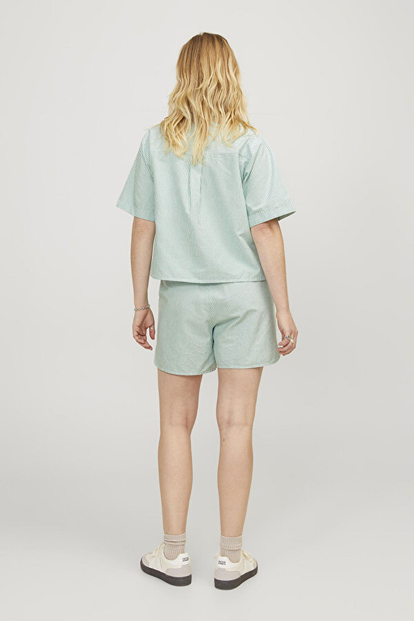 Jjxx JXSIVA OXFORD SHORTS WVN Yeşil Kadın Şort