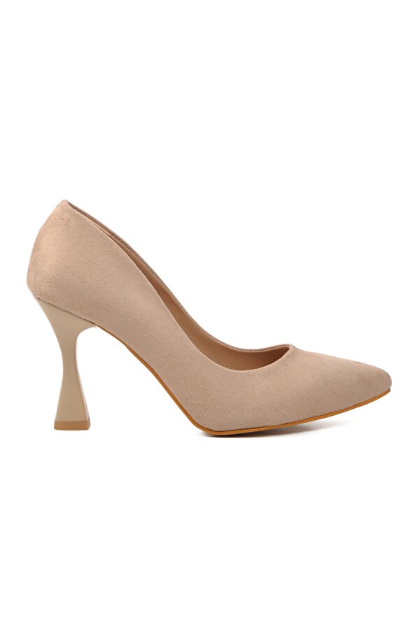 289236 Bej Süet Kadın Stiletto