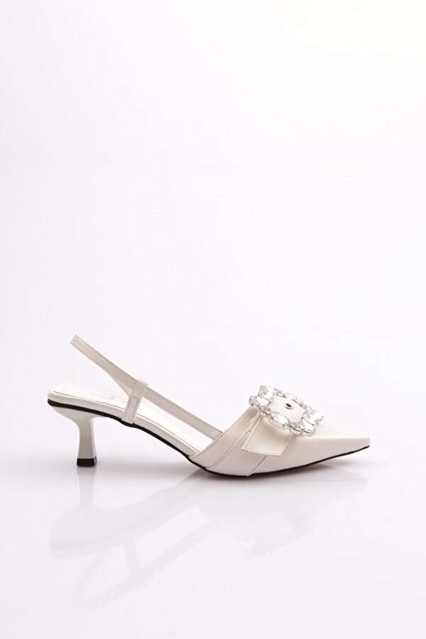 DGN 6107 Kadin Taş İşlemeli Topuklu Abiye Ayakkabi