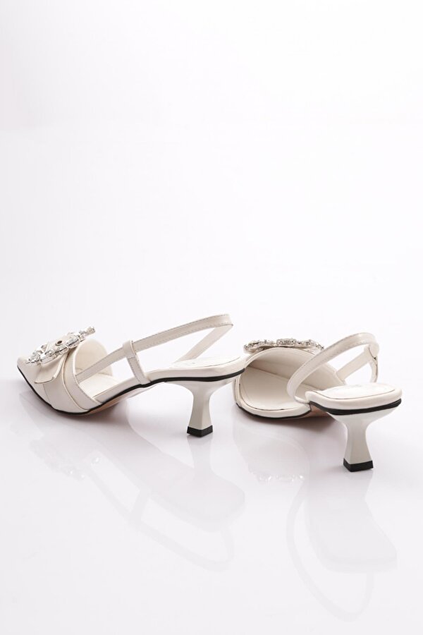 DGN 6107 Kadin Taş İşlemeli Topuklu Abiye Ayakkabi