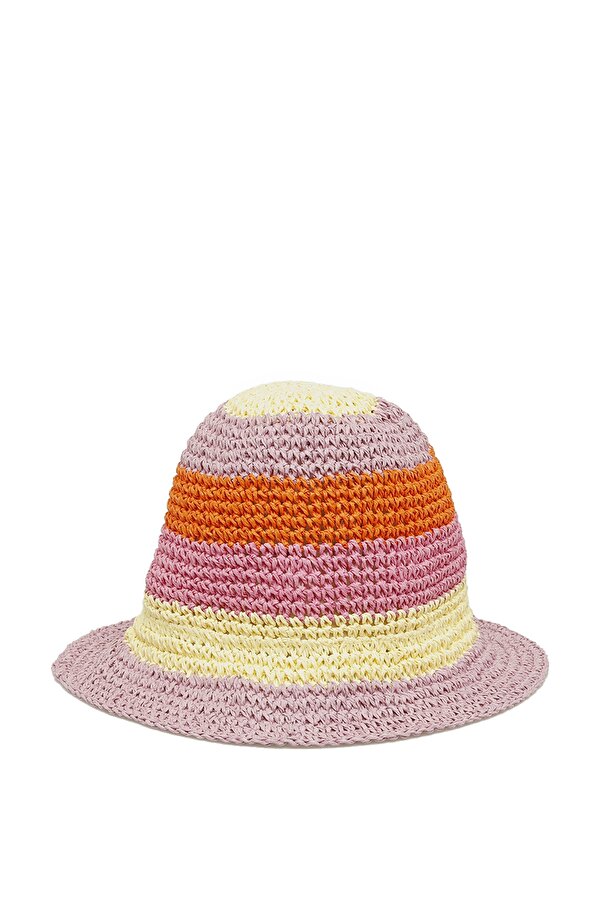 Butigo COLOUR STRAW HAT-W 4FX Çok Renkli Kadın Hasır Şapka