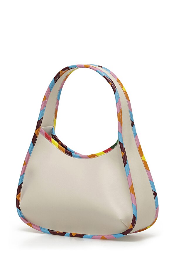 Butigo CILT RENKLI SERIT OMZ 4FX EKRU MULTI Kadın Omuz Çantası