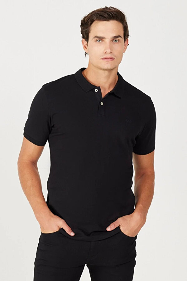 Lee Polo T-shirt Siyah Erkek Kısa Kol T-Shirt