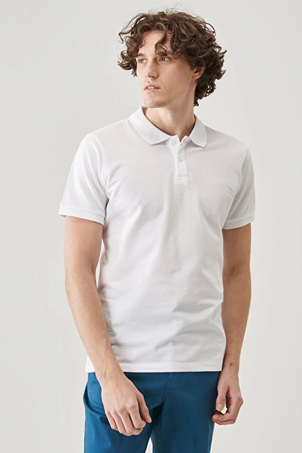 Lee Polo T-shirt Beyaz Erkek Kısa Kol T-Shirt