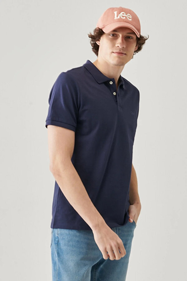 Lee Polo T-shirt Lacivert Erkek Kısa Kol T-Shirt