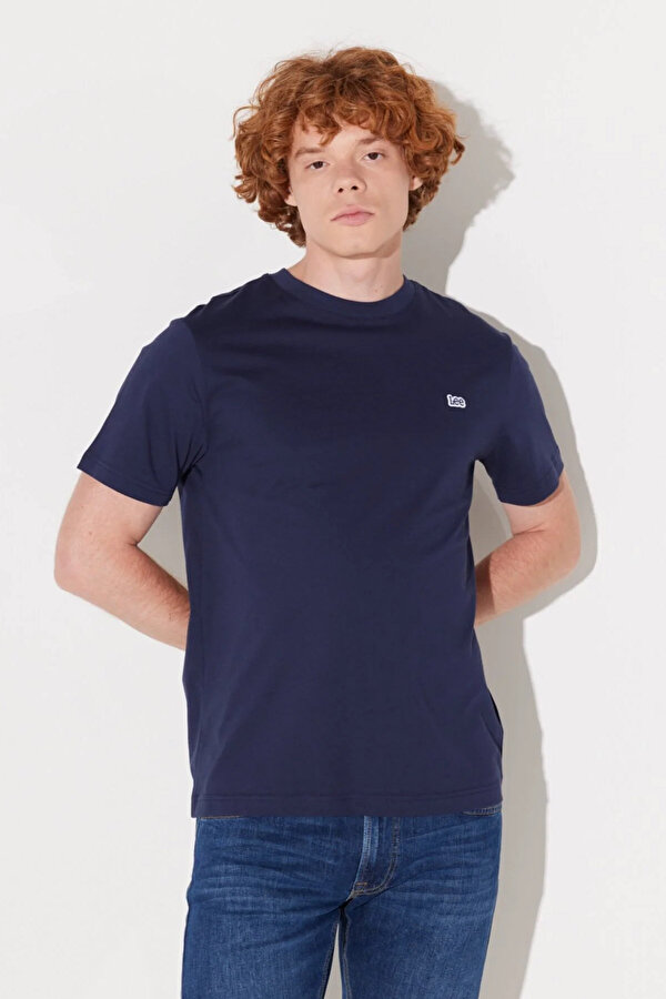 Lee Kısa Kollu Sıfır Yaka T-S Lacivert Erkek Kısa Kol T-Shirt