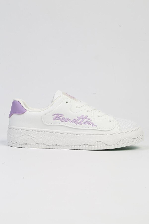 Benetton ® | BNI-10102 4211 Beyaz Pudra-İTHAL Platform Topuk Kadın Spor Ayakkabı