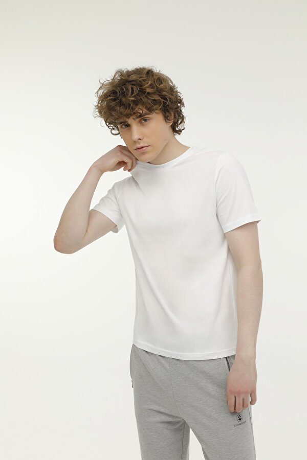 Kinetix M-SN220 BSC C T-SHIRT 3PR Beyaz Erkek Kısa Kol T-Shirt