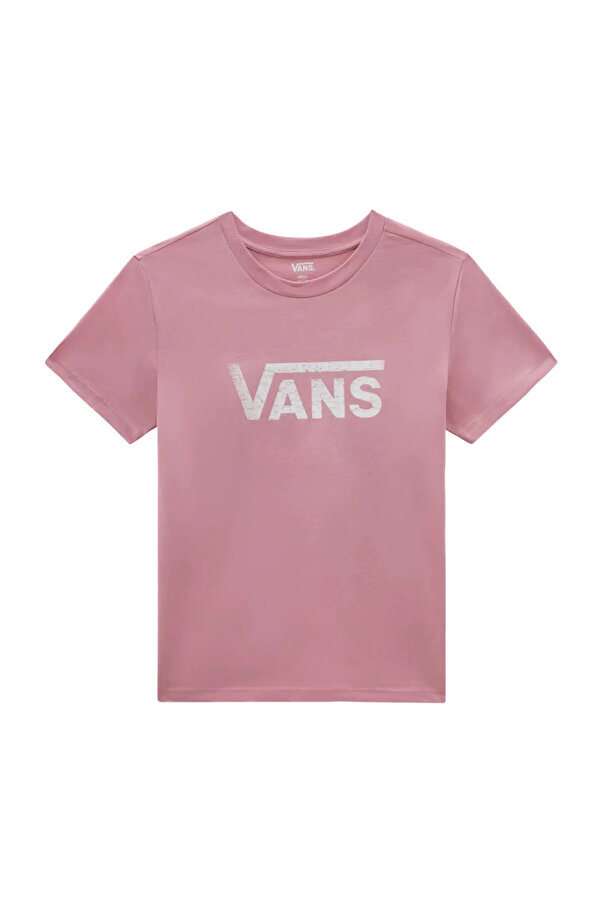 Vans WM DROP V SS CREW-B Pembe Kadın Kısa Kol T-Shirt