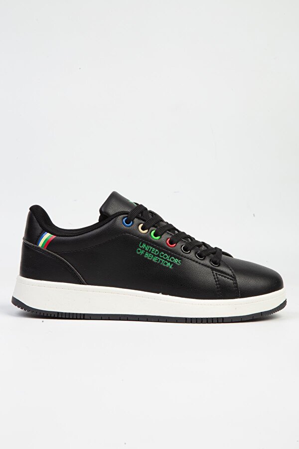 Benetton ® | BNI-10060 Siyah Beyaz-İTHAL Kadın Spor Ayakkabı