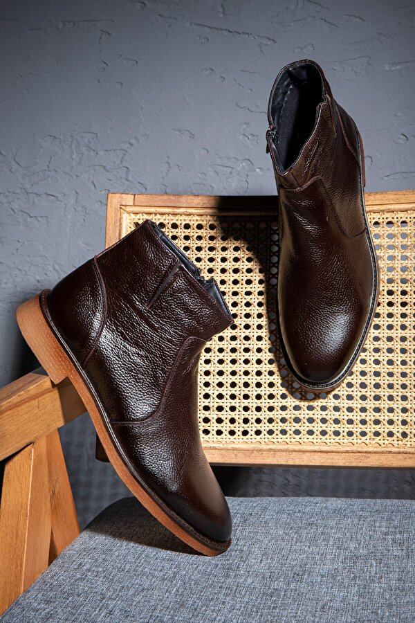 Ducavelli Bristol Hakiki Deri Kaydırmaz Taban Fermuarlı Chelsea Günlük Bot